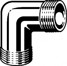 Угольник 90° Viega 1611 R¾ латунь хромированная 131586