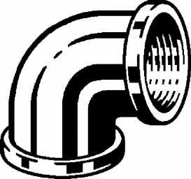 Відведення 90° Viega 1612 Rp½ латунь хромована 105600