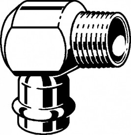 Косинець перехідний 90° Viega Prestabo 1114.1 28хR1 нелегована сталь 704667