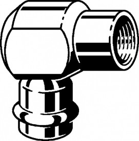 Угольник переходной 90° Viega Prestabo 1114.2 28хRp1 нелегированная сталь 642310