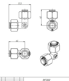 Кутник обжимний Fado Compress 20х20 нікельована латунь RFU02