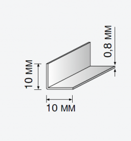 Уголок ПВХ Salag 10х10 мм палитра на выбор 2211xx