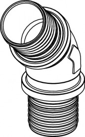Куточок з'єднувальний 45 ° Tece TECEflex труба-труба 25 × 25 бронза 707167