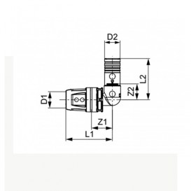 Уголок соединительный 90° с фитингом TECE TECElogo пластик PPSU 25х25 мм 8711125
