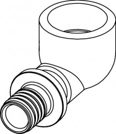 Куточок з'єднувальний 90 ° TECE TECEflex внутрішнє різьблення 14 х 1/2 бронза 708100