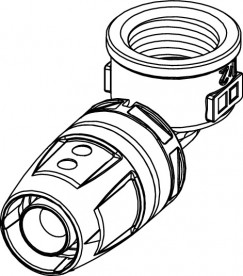 Уголок соединительный TECE TECElogo-Push с внутренней резьбой 16хRp 1/2'' латунь/PPSU 8610202