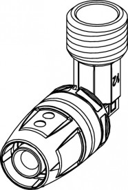 Уголок соединительный TECE TECElogo-Push с ниппелем 16хR 1/2'' латунь/PPSU 8610302