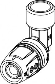 Куточок сполучний TECE TECElogo-Push з ніпелем 25xR 1'' бронза/кремнієва бронза 8713306