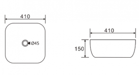 Раковина Koller Pool Round 410х410 мм на стільницю RN-0410-WB