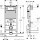 Унитаз Keramag My Day 201400+575410 + Комплект 4 в 1 для подвесного унитаза Geberit Duofix 458.161.21.1