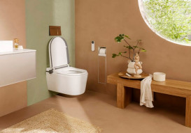 Унитаз-биде Hansgrohe LavaPura Element S AquaHelix Flush 37,5х59,5 см с крышкой керамика SmartClean HygieneEffect белый 63021450