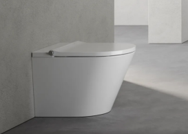 Унитаз-биде напольный Hatria H-smart 59,5х37 см сиденье с подогревом фаянс белый глянцевый 00Y9D401