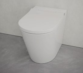 Унитаз-биде напольный Hatria H-smart 59,5х37 см сиденье с подогревом фаянс белый глянцевый 00Y9D401