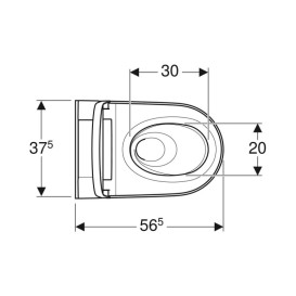 Унитаз-биде подвесной Geberit AquaClean Sela 37,5х56,5 с крышкой керамика белый мат 146.220.JT.1