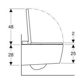 Унитаз-биде подвесной Geberit AquaClean Sela 37,5х56,5 с крышкой керамика белый мат 146.220.JT.1