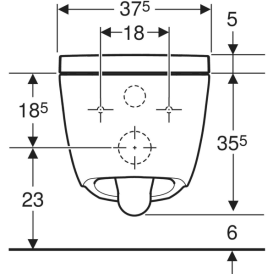 Унитаз-биде подвесной Geberit AquaClean Alba 37,5х56,5 см TurboFlush с крышкой KeraTect белый 146.350.01.1