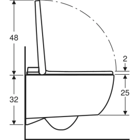 Унитаз-биде подвесной Geberit AquaClean Alba 37,5х56,5 см TurboFlush с крышкой KeraTect белый 146.350.01.1