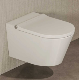 Унитаз-биде подвесной Hatria H-smart 59,5х37 см сиденье с подогревом фаянс белый глянцевый 00Y9D301