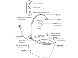 Унитаз-биде подвесной Hatria H-smart 59,5х37 см сиденье с подогревом фаянс белый глянцевый 00Y9D301