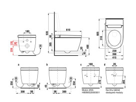 Унітаз-біде підвісний Jika Mila Rimless 39х60,5 см із сидінням з кришкою кераміка білий H8215230000001