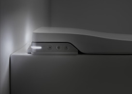 Унітаз-біде підвісний Roca Inspira Vortex In-Wash In-Tank 39х53 см з сидінням та бачком сантехнічна кераміка білий A803094001