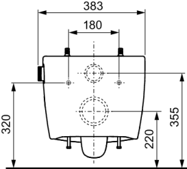 Унитаз-биде подвесной TECE TECEneo 36,7х54 см безободковый керамика белый 9700207