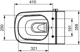 Унитаз-биде подвесной TECE TECEone 35,8х54 см безободковый керамика белый 9700201