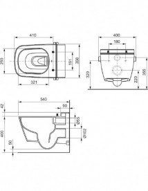 Унітаз-біде підвісний TECE TECEone 35,8х54 см безободковий кераміка білий 9700200