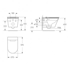 Унитаз-биде подвесной Volle Nemo Rimless с электронным управлением белый 13-17-777