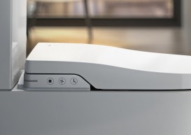 Унітаз-біде приставних підлоговий з бачком Roca Inspira In-wash подвійний випуск з підключенням до мережі кераміка білий A803061001