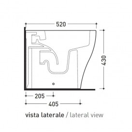 Унітаз Flaminia App Goclean підлоговий без бачка без сидіння білий глянсовий AP117G