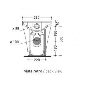 Унітаз Flaminia App Goclean підлоговий без бачка без сидіння білий глянсовий AP117G