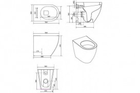 Унитаз Galassia Dream напольный без бачка без сиденья белый 7310