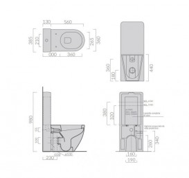 Унитаз Galassia Dream напольный без бачка без сиденья белый 7316