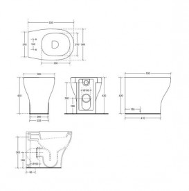Унітаз Galassia Eden підлоговий без бачка без сидіння білий 7213