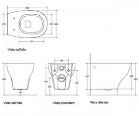 Унітаз Galassia Eden підвісний без бачка без сидіння білий 7212