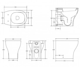Унитаз Galassia Ethos напольный без бачка без сиденья белый 8437