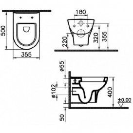 Унитаз Koller Pool Zentrum с сиденьем дюропласт Soft Close 5785N003-6134