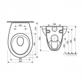 Унитаз Kolo Idol с сидением инсталляцией Geberit Duofix и смывной клавишей Delta 21 M1310000U + 458.121.21.1