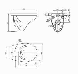 Унитаз Kolo Idol с сидением инсталляцией Geberit Duofix и смывной клавишей Delta 50 M1310002U+458.126.00.1+115.135.46.1