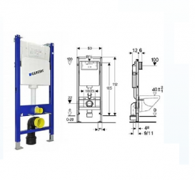 Унитаз Kolo Idol с сидением инсталляцией Geberit Duofix и смывной клавишей Delta 50 M1310002U+458.168.11.1
