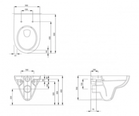Унітаз Kolo Nova Pro з сидінням інсталяцією Geberit Duofix і змивний клавішею Delta 21 M33120000 + M30112000 + 458.161.21.1