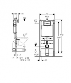 Унитаз Kolo Nova Pro с сидением инсталляцией Geberit Duofix и смывной клавишей Delta 51 M39018000+458.178.11.1