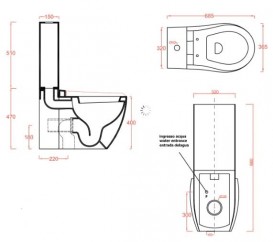 Чаша унитаза-моноблок ArtCeram Blend 36,5х68,5 см белый глянцевый BLV003 01;00