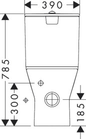 Унітаз-компакт Hansgrohe EluPura Original AquaChannel Flush 39х64 см з кришкою кераміка білий 60267450