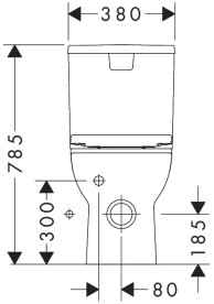 Унитаз-компакт Hansgrohe GladeLake S AquaChannel Flush 38х64 см с крышкой керамика белый 60312450