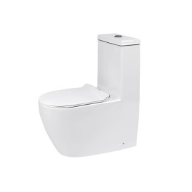 Унитаз компакт Insana Ermin 37х67 см с бачком и сиденьем с крышкой керамика белый А0054425