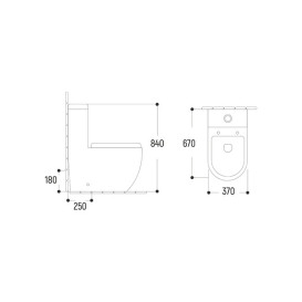 Унитаз компакт Insana Ermin 37х67 см с бачком и сиденьем с крышкой керамика белый А0054425
