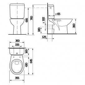 Унітаз підлоговий Jika Zeta H8253960002421