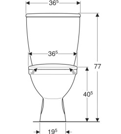 Унитаз-компакт Kolo Antysplash 36,5х62,5 см с сиденьем с крышкой сантехнический фарфор белый 209905UA